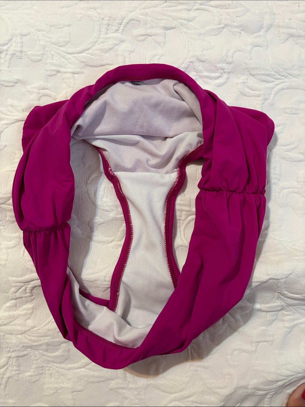 2bamboo‎ Fuchsia Ruched Bikini Set - Picture 2 of 7